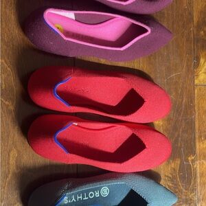 Rothy's Women's Flats - Red, Purple, and Gray